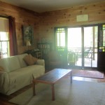 Cedar Knoll living room looking towards porch