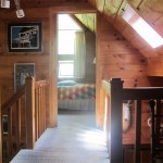 hallway with skylight and sunshine