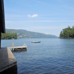 A view of the water from the dock